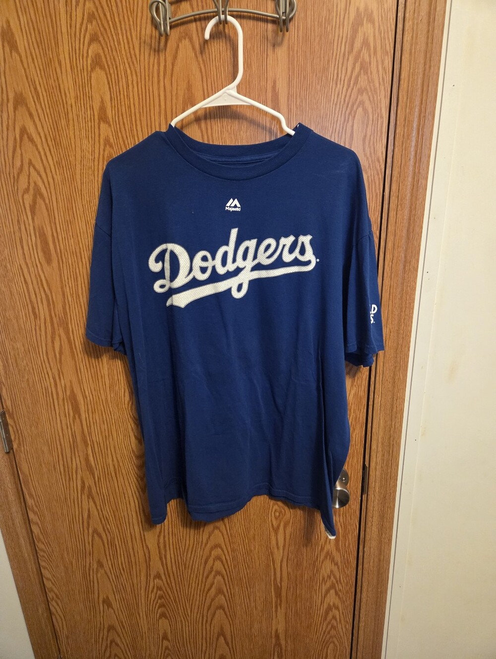 Majestic Los Angeles Dodgers Justin Turner 2017 World Series Shirt Sz XL Men's